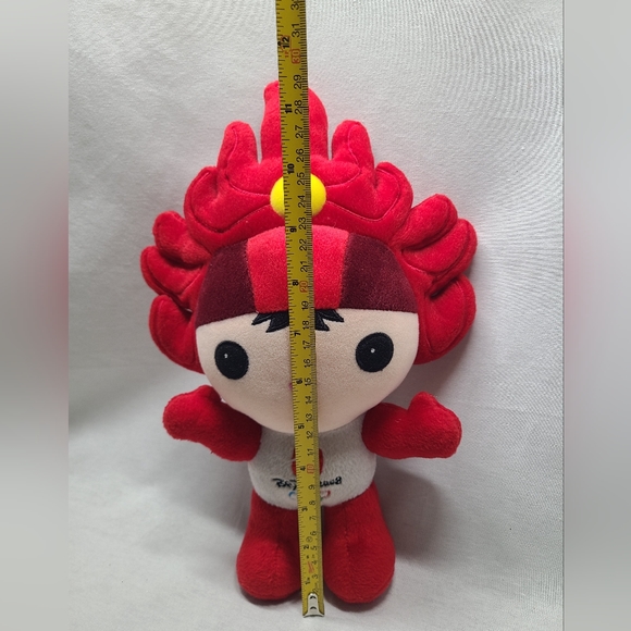 2008 Beijing Olympic Games Mascot Plush Red Fire Huan Huan - Picture 6 of 6